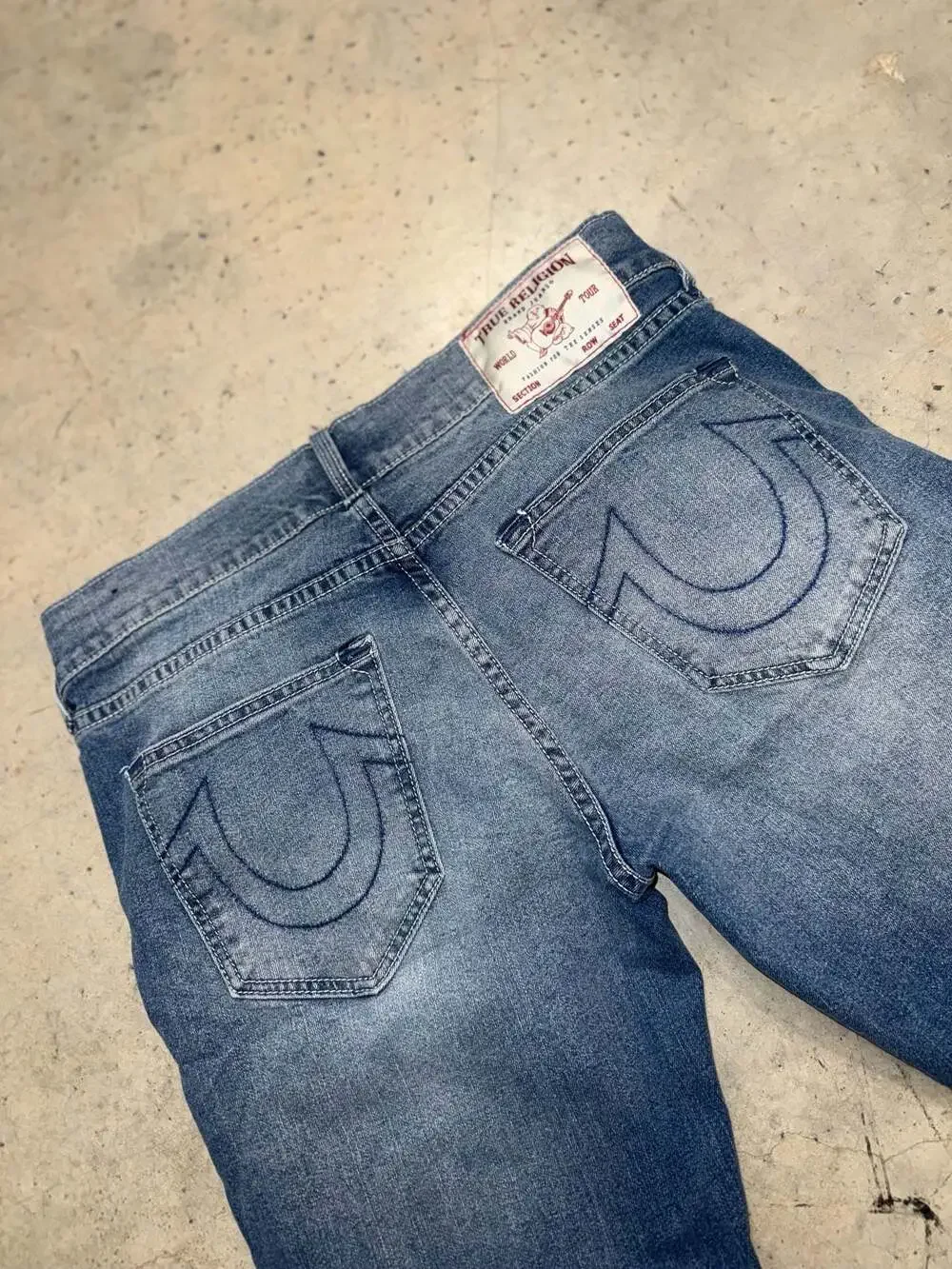 True Religion Geno Relaxed Slim Blue Denim Jeans Size 30